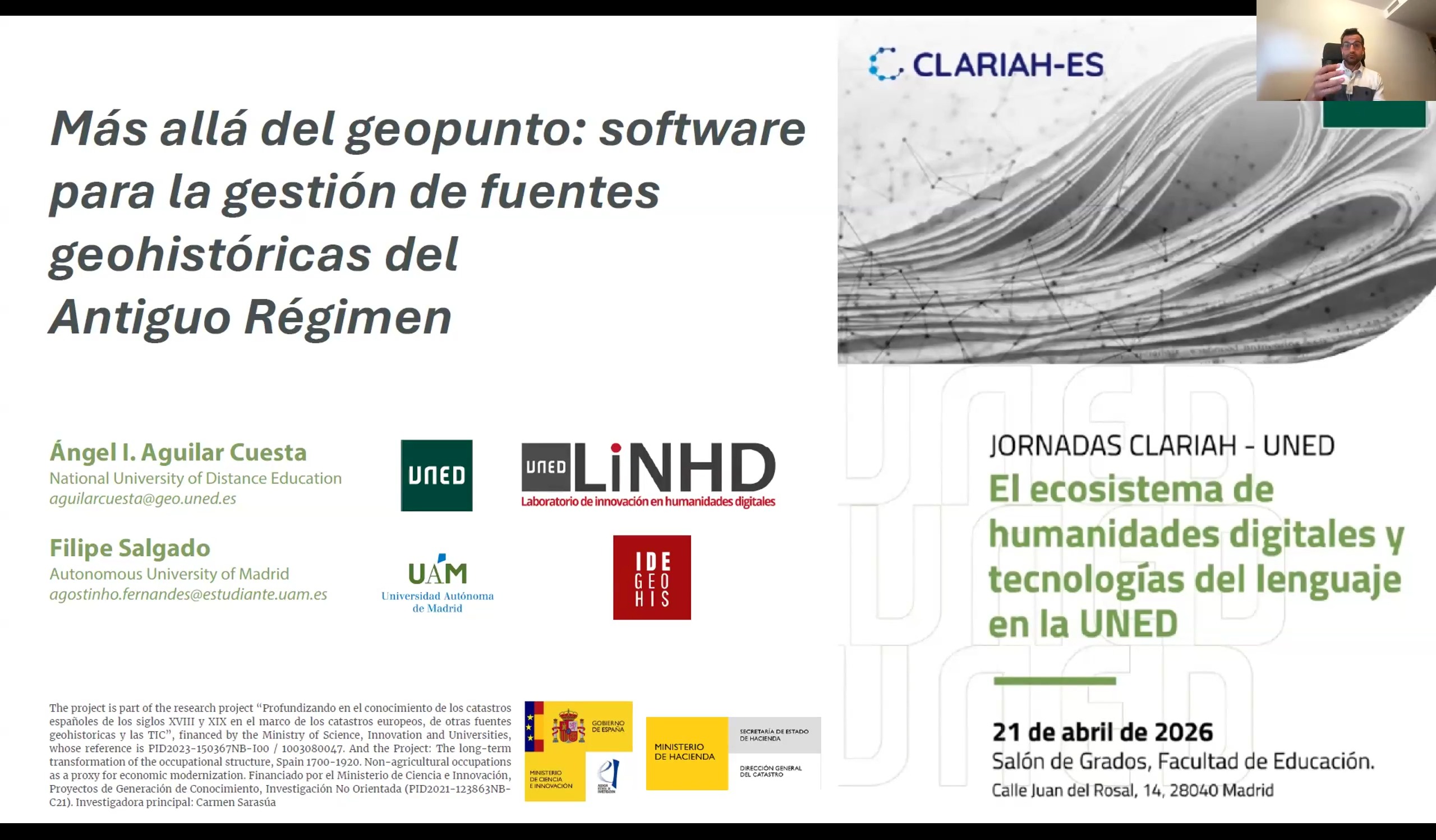 Más allá del geopunto: software para la gestión de fuentes  geohistóricas del Antiguo Régimen