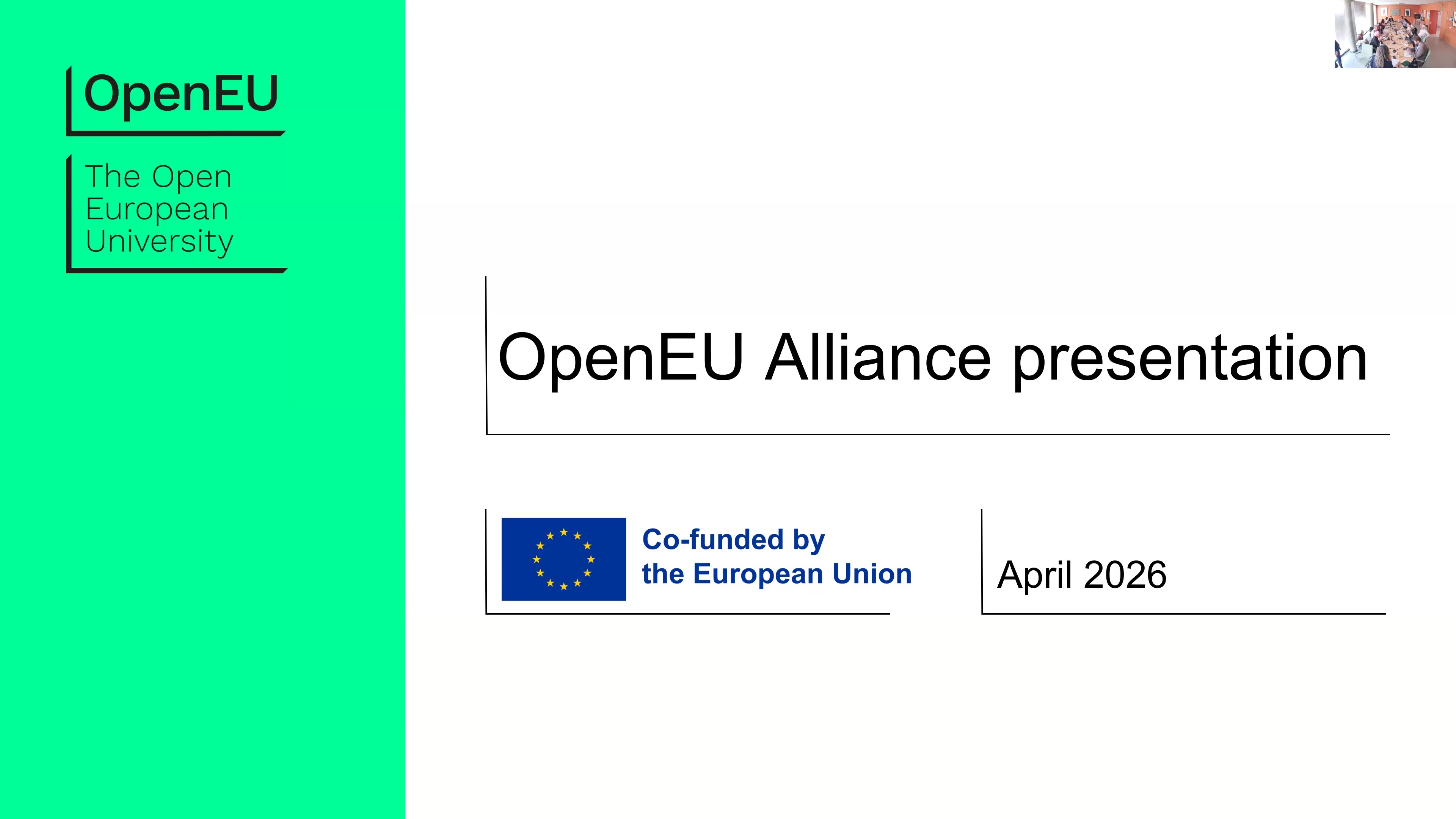 The OpenEU Alliance: Building the Pan-European Open and Distance University
