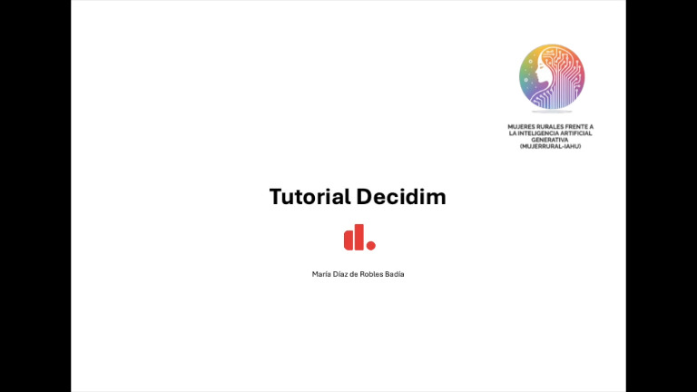 MOOC 3 – Módulo 1. Agencia y derechos de la era de la IA. Videotutorial Decidim