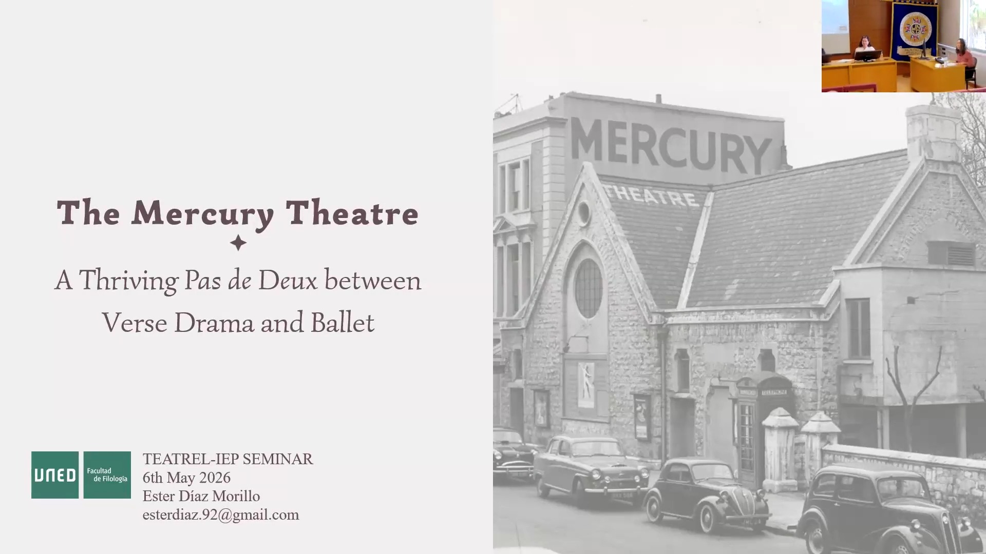 The Mercury Theatre: A Thriving Pas de Deux between Verse Drama and Ballet