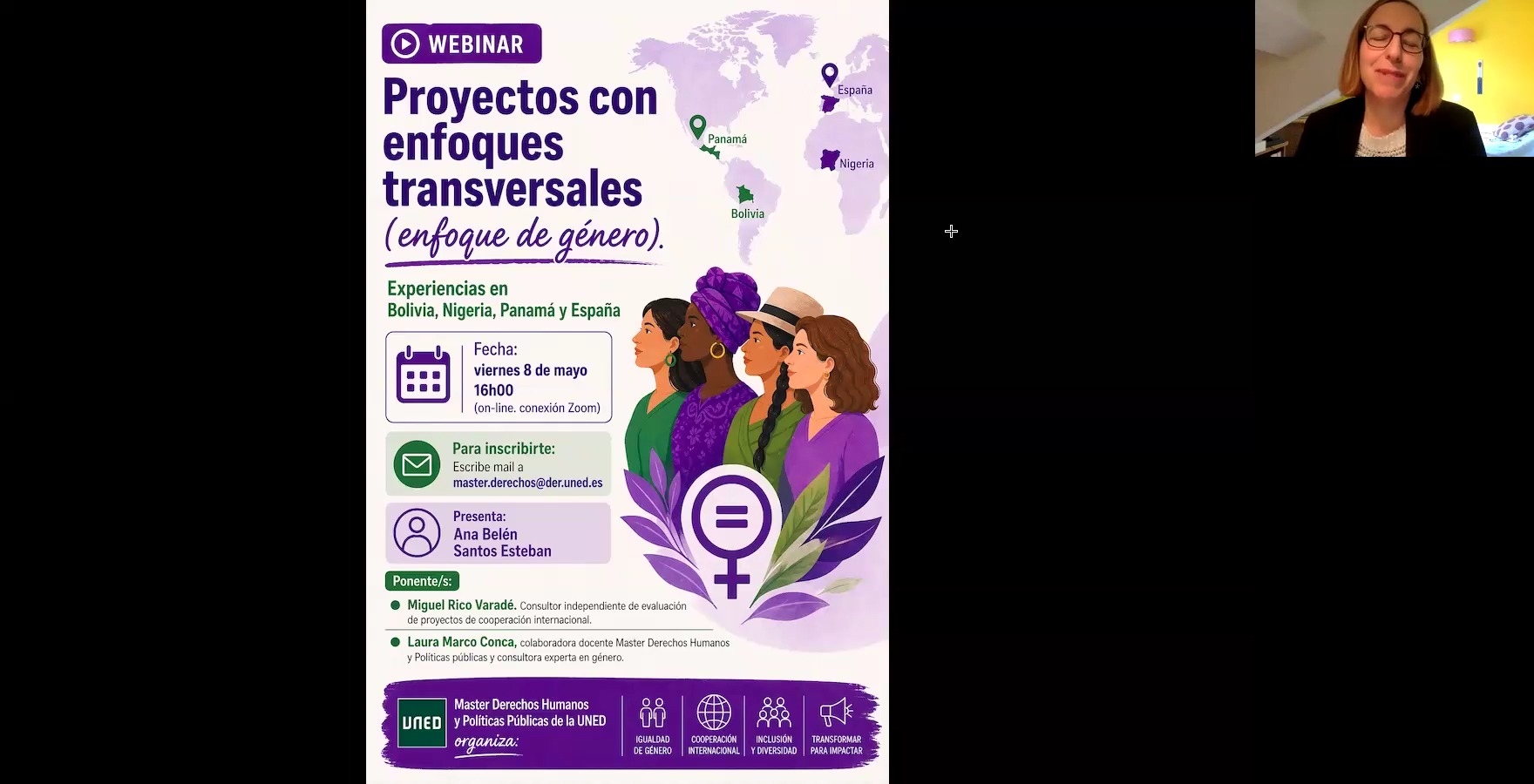 Proyectos con enfoques transversales (enfoque de género). Experiencias en Bolivia, Nigeria, Panamá y España