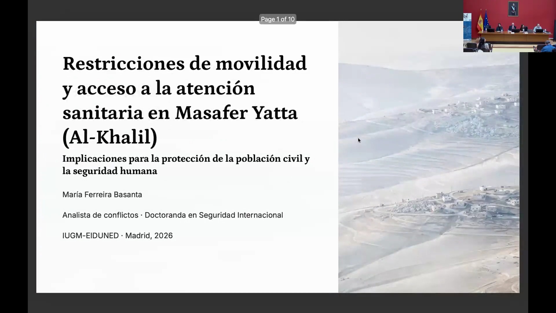 Restricciones de movilidad y acceso a la atención sanitaria en Masafer Yatta (Al-Khalil): implicaciones para la protección de la población civil y la seguridad humana