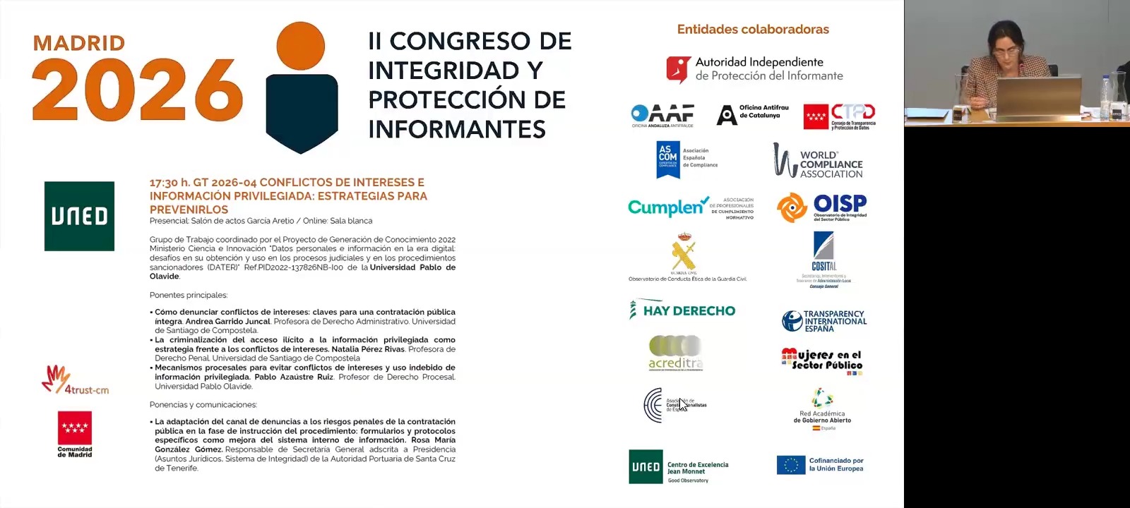 Grupo de Trabajo coordinado por el Proyecto de Generación de Conocimiento 2022 Ministerio Ciencia e Innovación "Datos personales e información en la era digital: desafíos en su obtención y uso en los procesos judiciales y en los procedimientos sancionadores (DATER)" Ref.PID2022-137826NB-I00 de la Universidad Pablo de Olavide