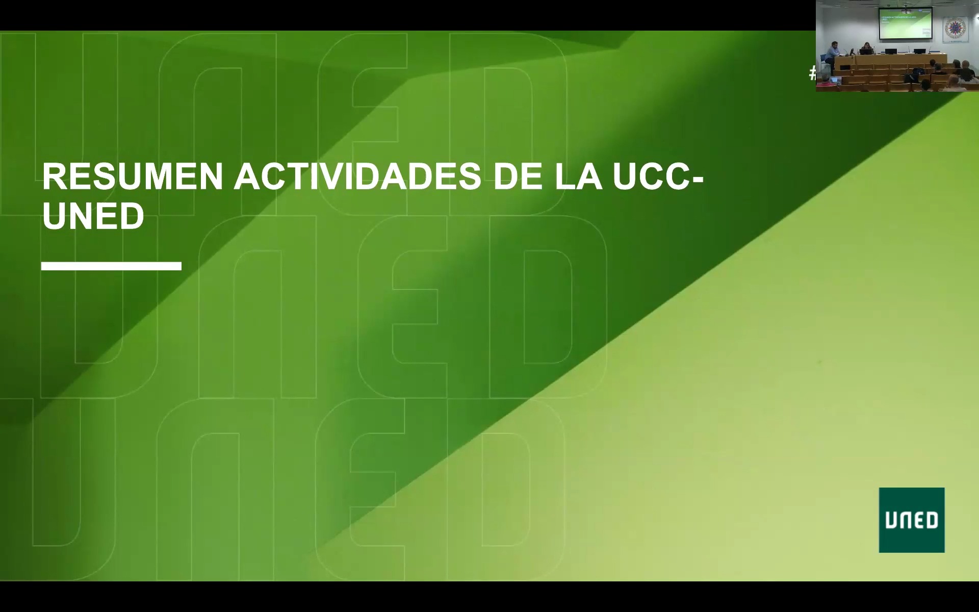 Resumen de actividades de la UCC de la UNED