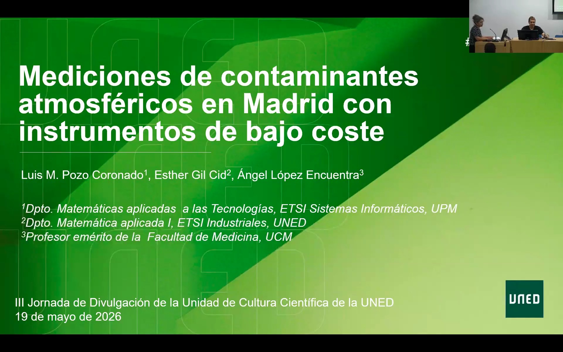 Mediciones de contaminantes atmosféricos en Madrid con instrumentos de bajo coste