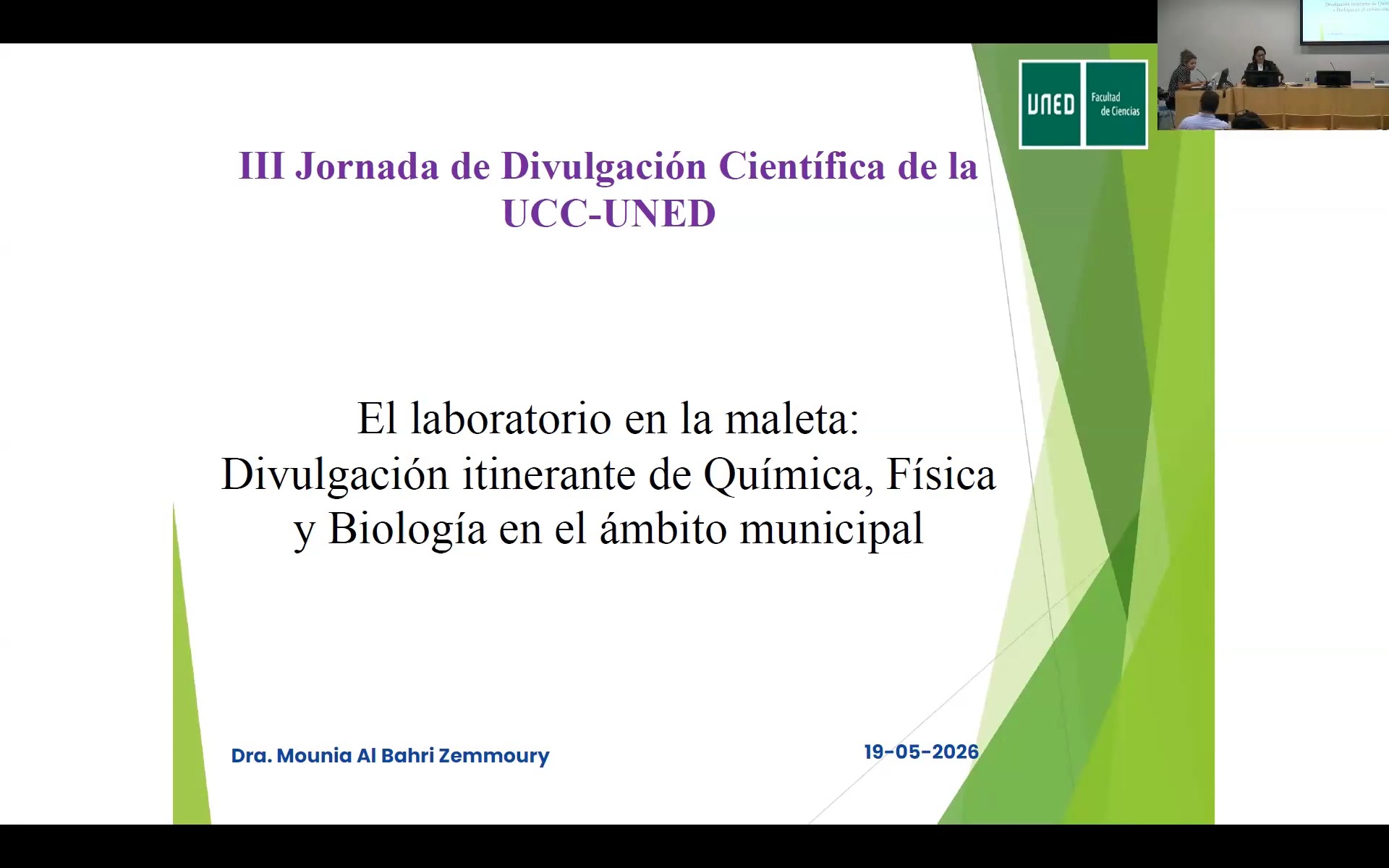 El laboratorio en la maleta: Divulgación itinerante de Química, Física y Biología en el ámbito municipal