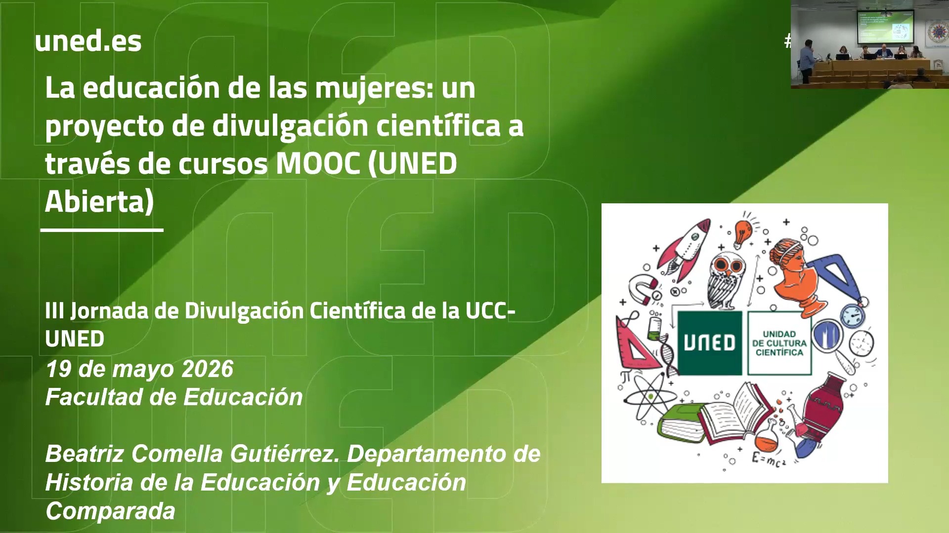 La educación de las mujeres: un proyecto de divulgación a través de cursos MOOC (UNED Abierta)