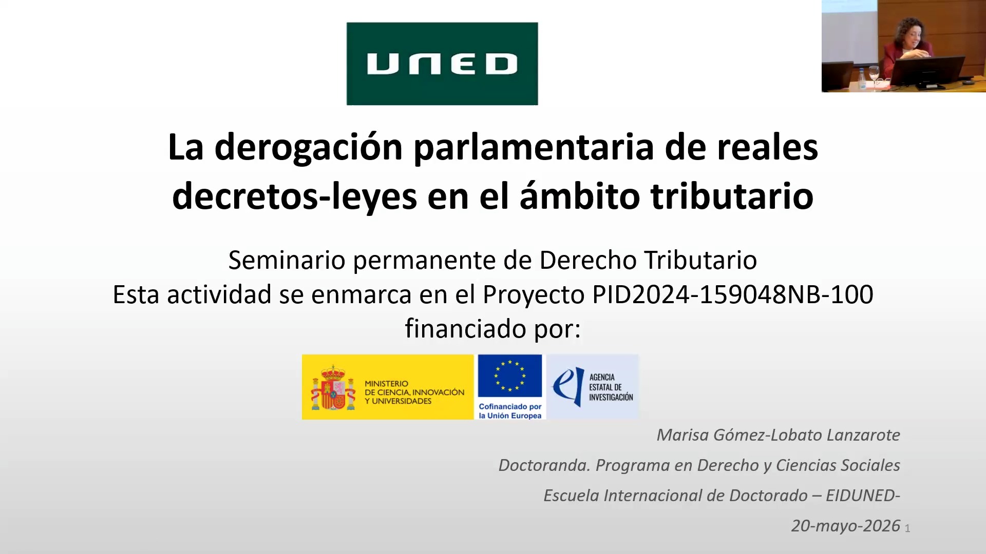 Seminario Permanente de Derecho Financiero y Tributario