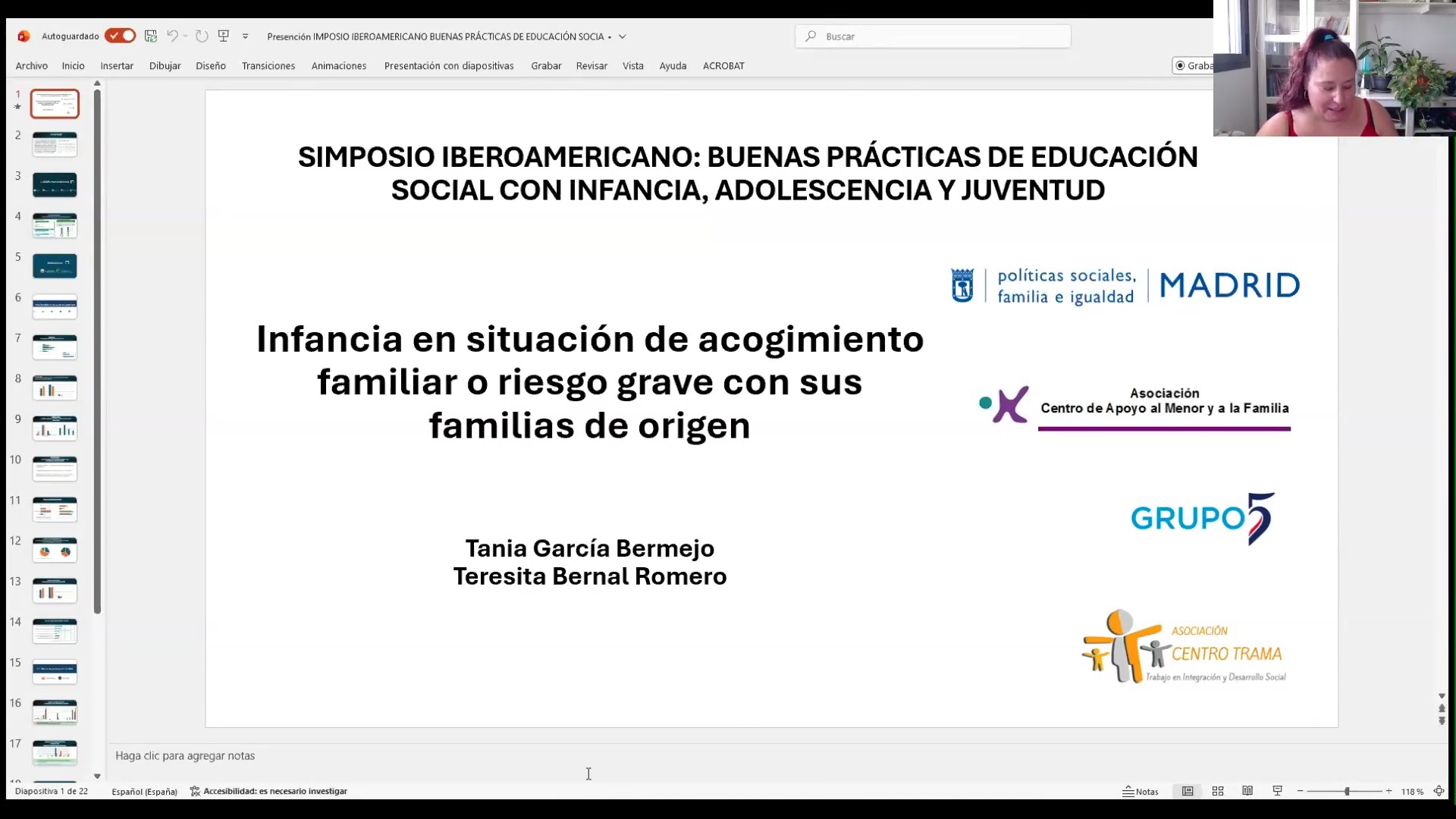 Infancia en situación de acogimiento familiar o en riesgo grave con sus familias de origen