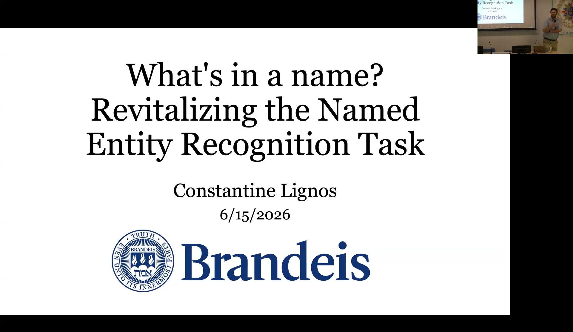 What's in a name? Revitalizing the Named Entity Recognition Task