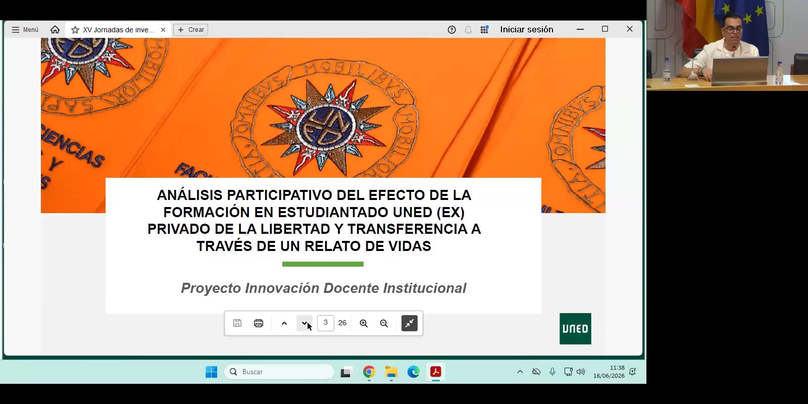 Análisis participativo del efecto de la formación en estudiantado UNED (EX) privado de la libertad y transferencia a través de un relato de vidas