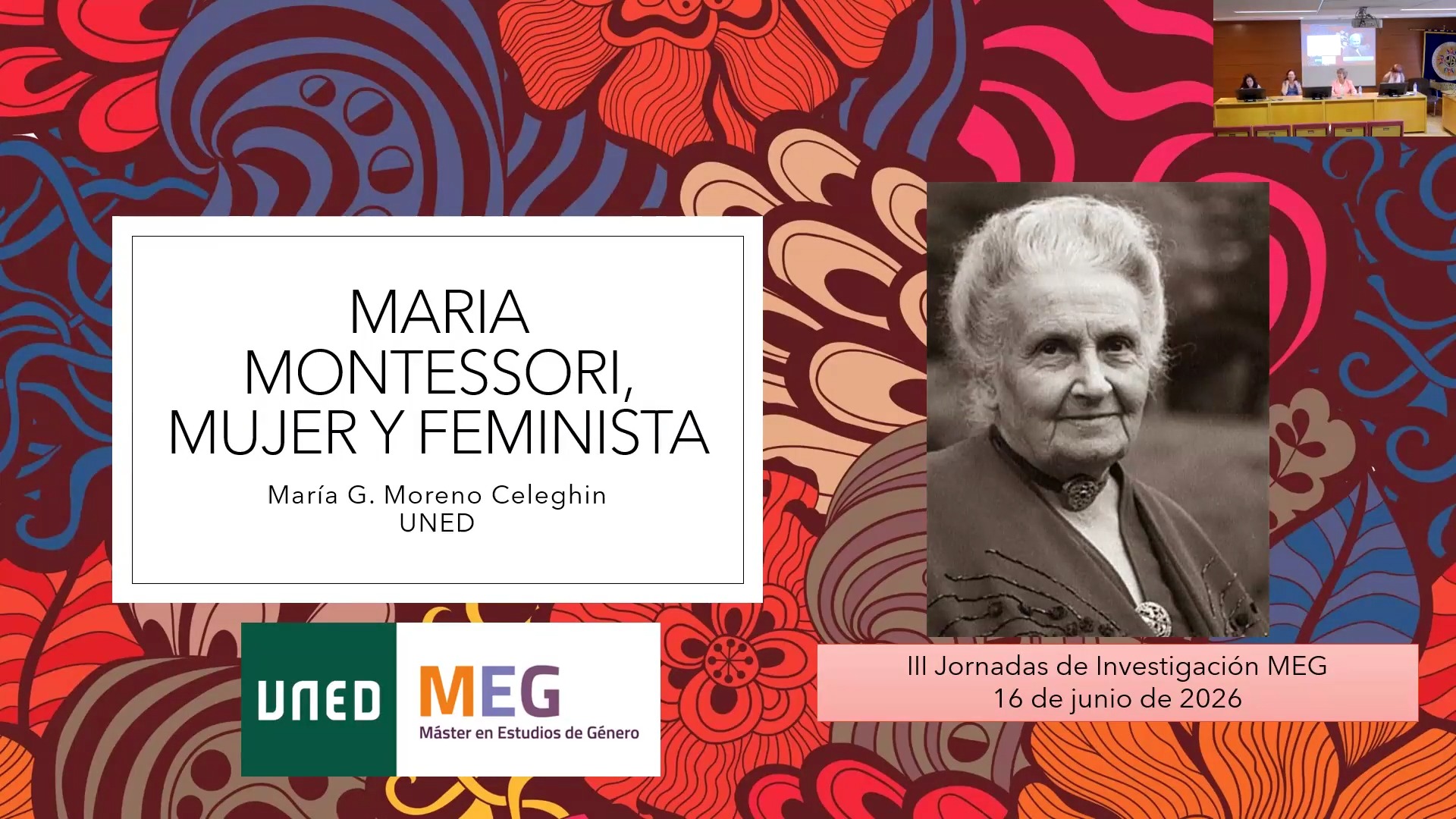 Acto de apertura: III Jornadas de Investigación: presentación de TFM en curso