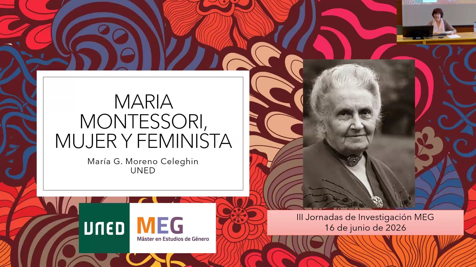 Conferencia plenaria: María Montessori, mujer y feminista