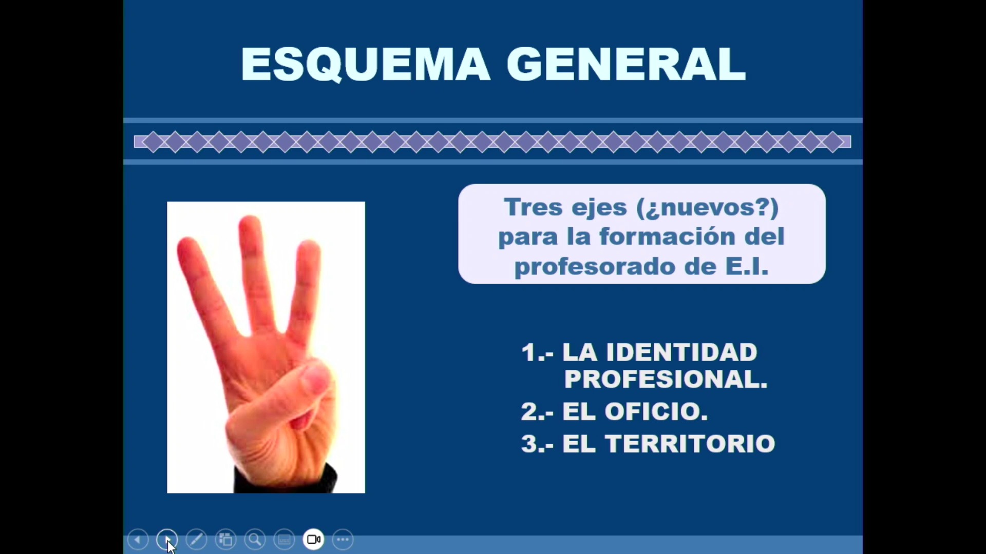Tres ejes (¿nuevos?) para la formación del profesorado de E.I