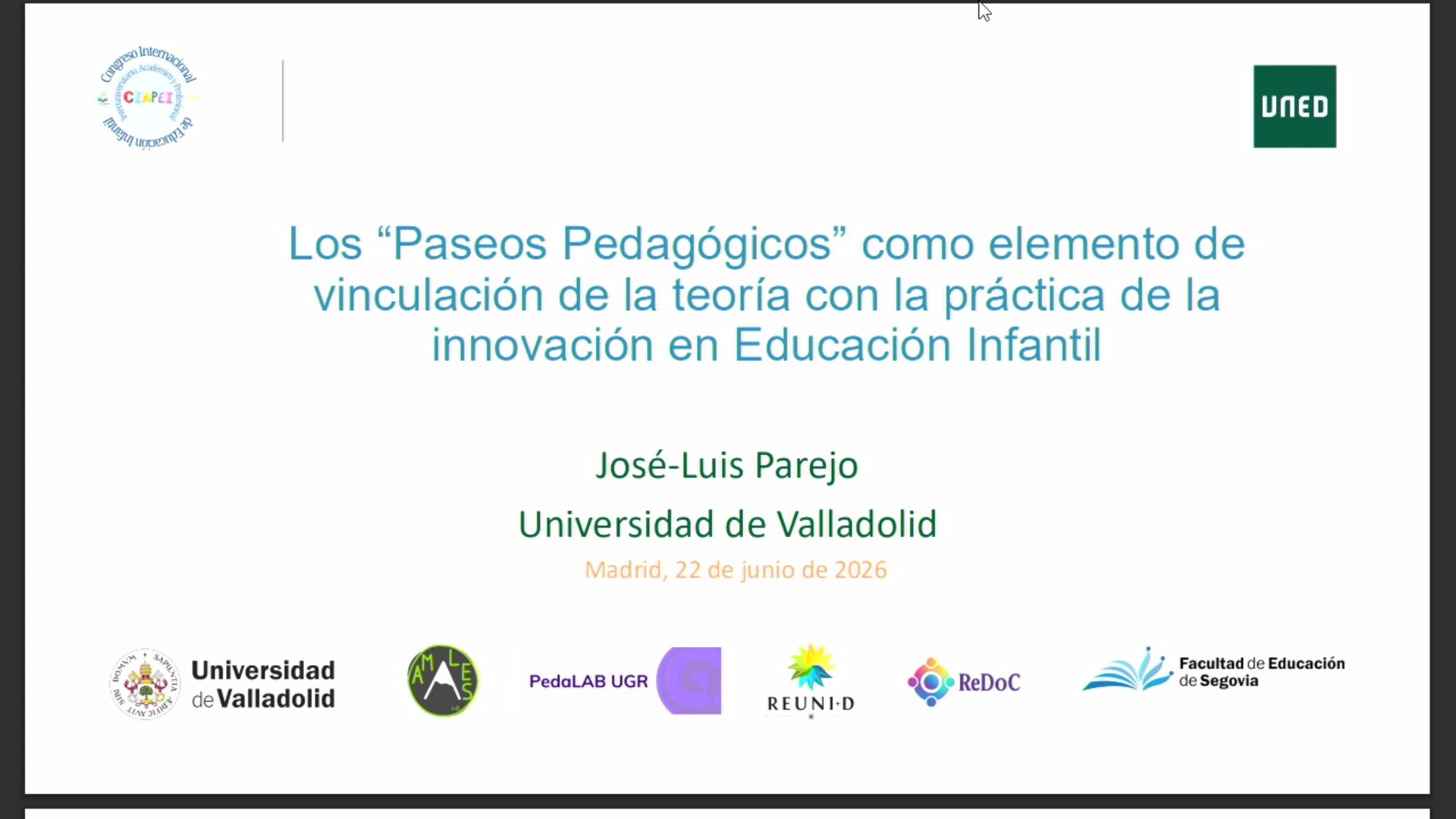 Los "Paseos Pedagógicos" como elemento de vinculación de la teoría con la práctica de la innovación en Educación Infantil