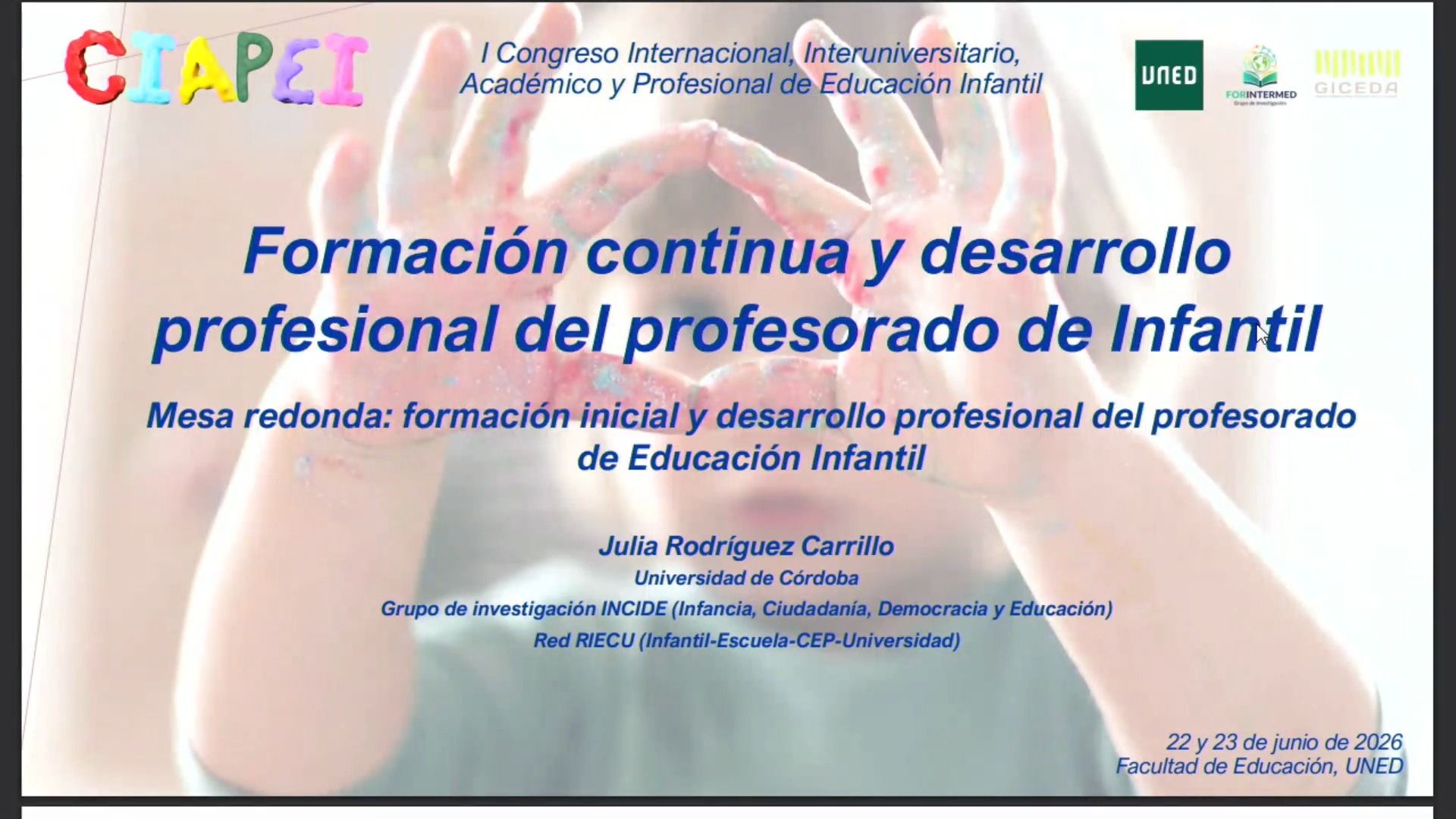 Formación continua y desarrollo profesional del profesorado de Infantil