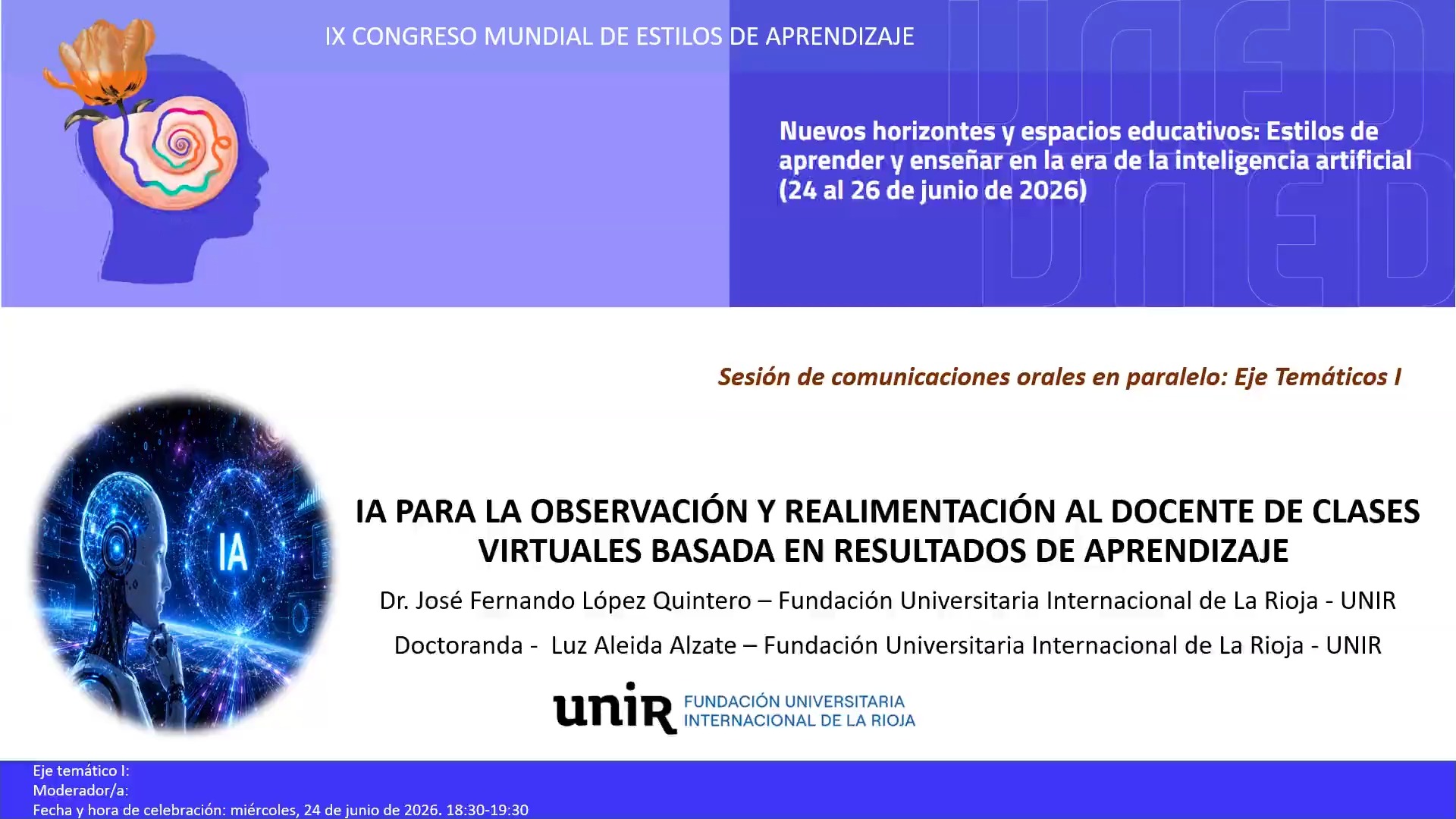 IA para la observación y realimentación al docente de clases virtuales basada en resultados de aprendizaje