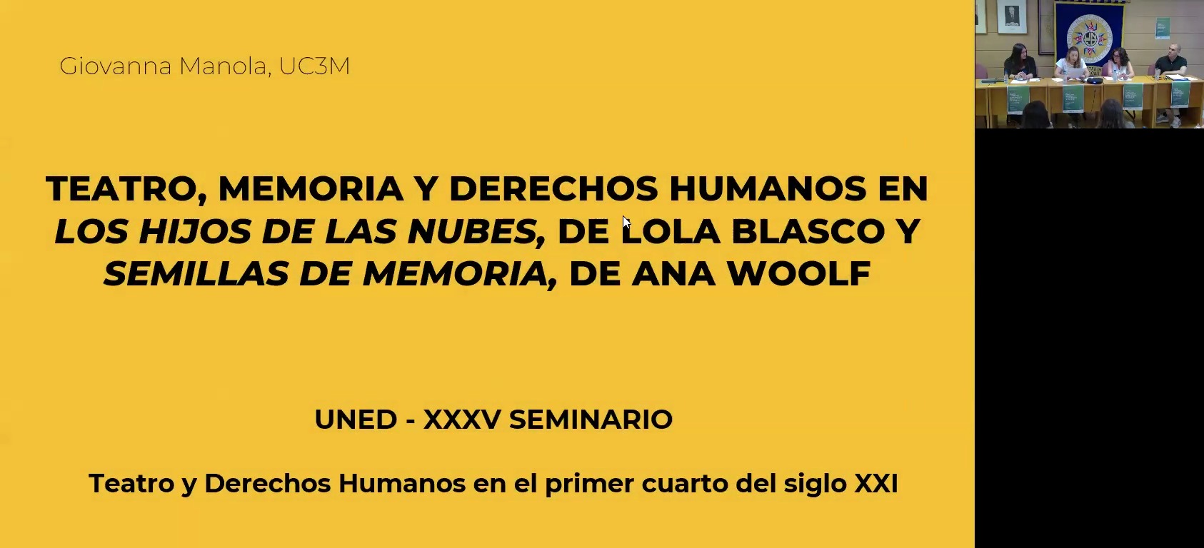 Teatro, memoria y derechos humanos  en Los hijos de las Nubes, de Lola Blasco y Semillas de memoria, de Ana Woolf