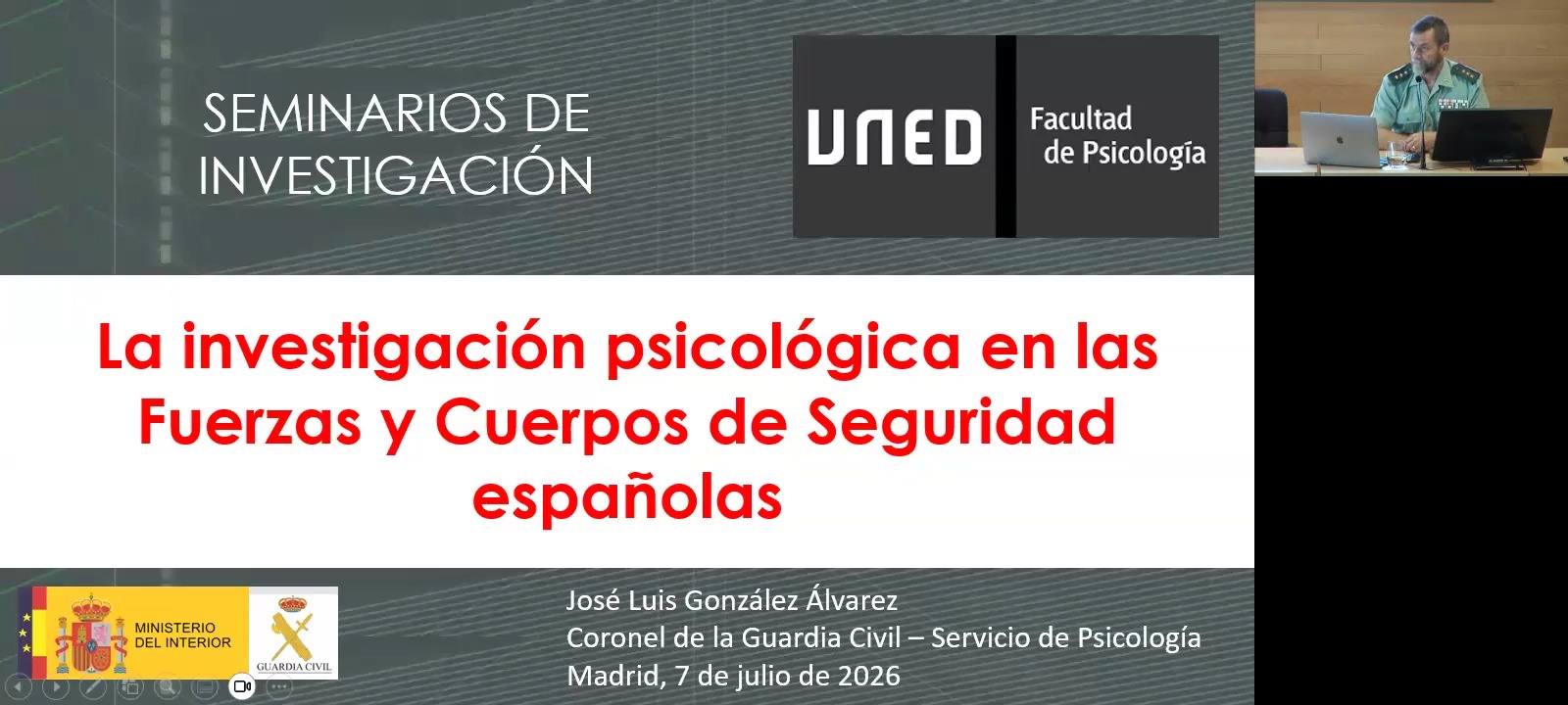 La investigación psicológica en las Fuerzas y Cuerpos de Seguridad españolas