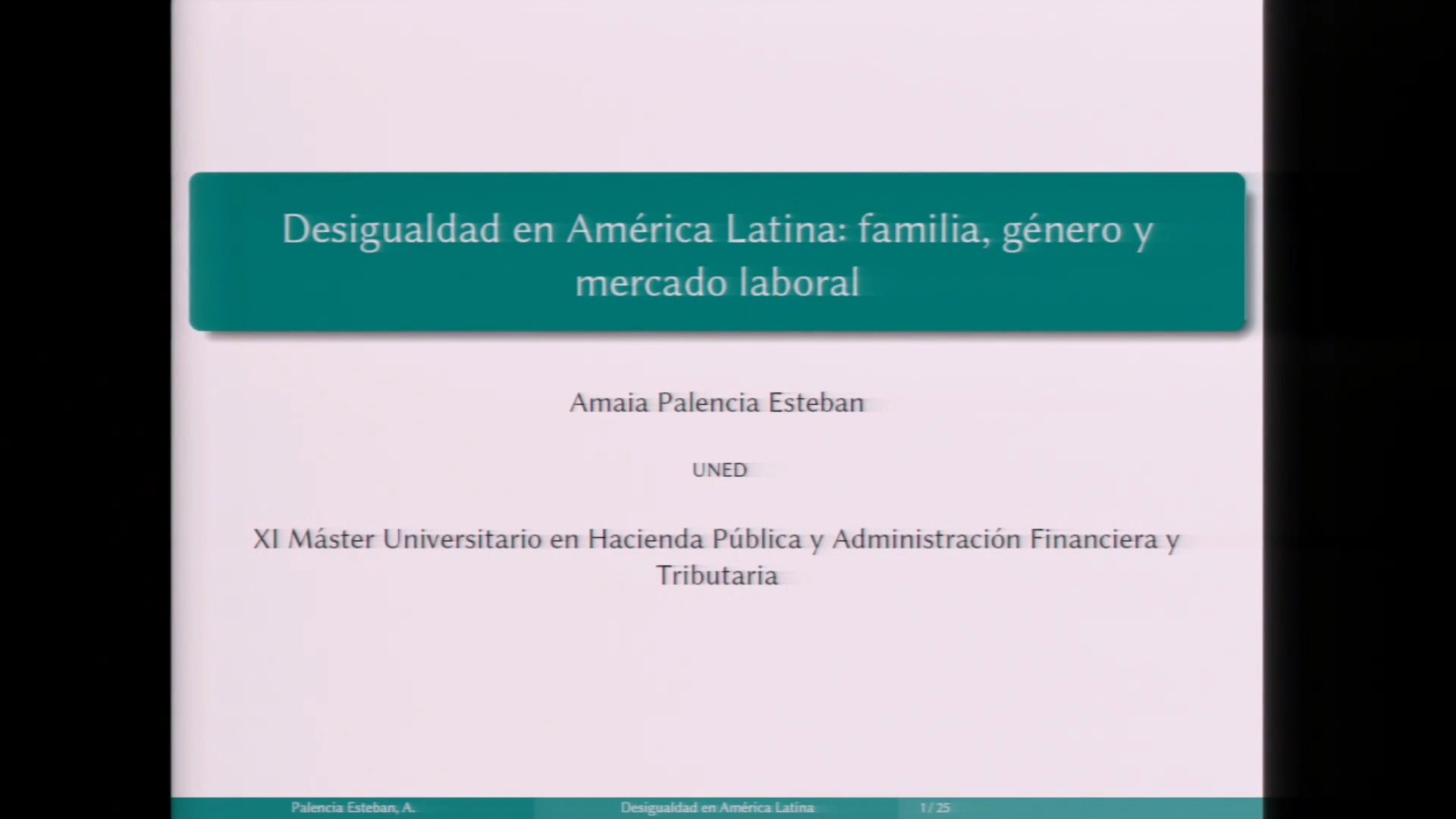 Sesión académica: “Desigualdad en América Latina: familia, género y mercado laboral”
