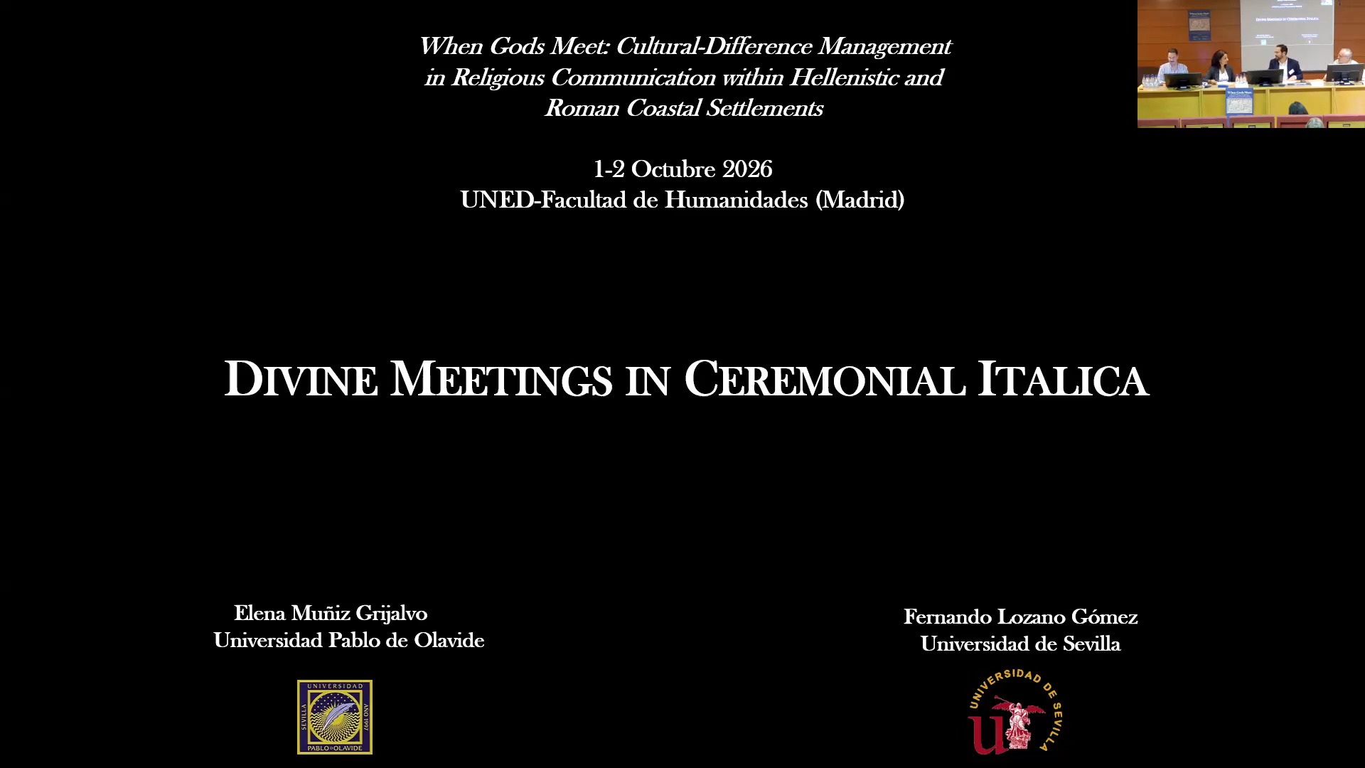 Divine Meetings in Ceremonial Italica
