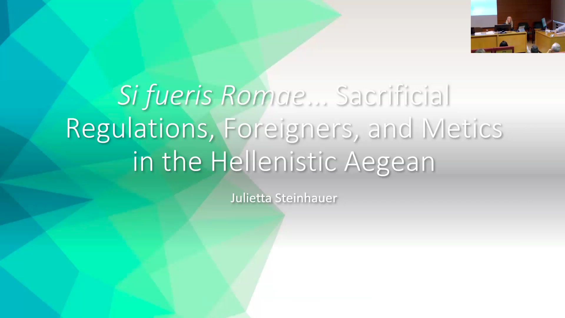 Si fueris Romae... Sacrificial Regulations, Visitors, and Metics in the Hellenistic Aegean