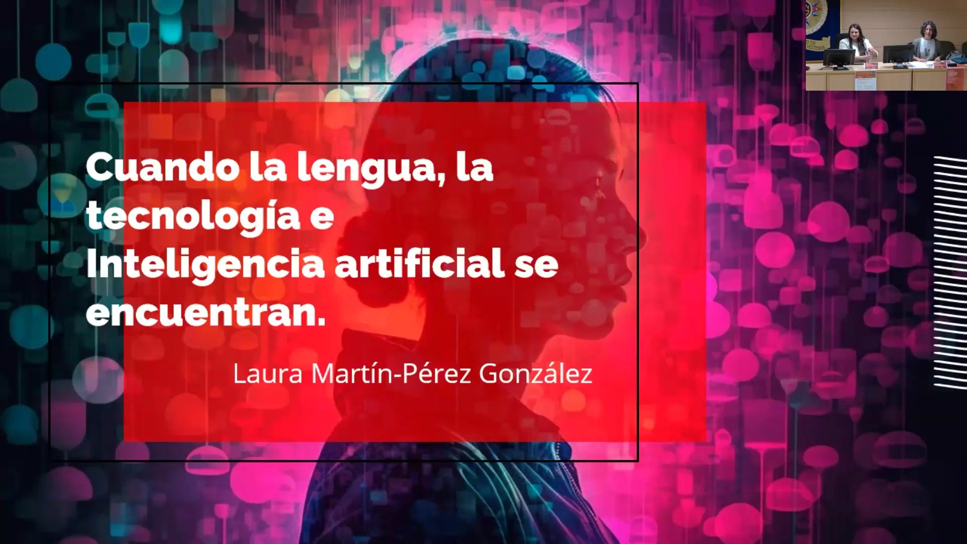 Conferencia plenaria: Cuando la lengua, la tecnología e Inteligencia artificial se encuentran.