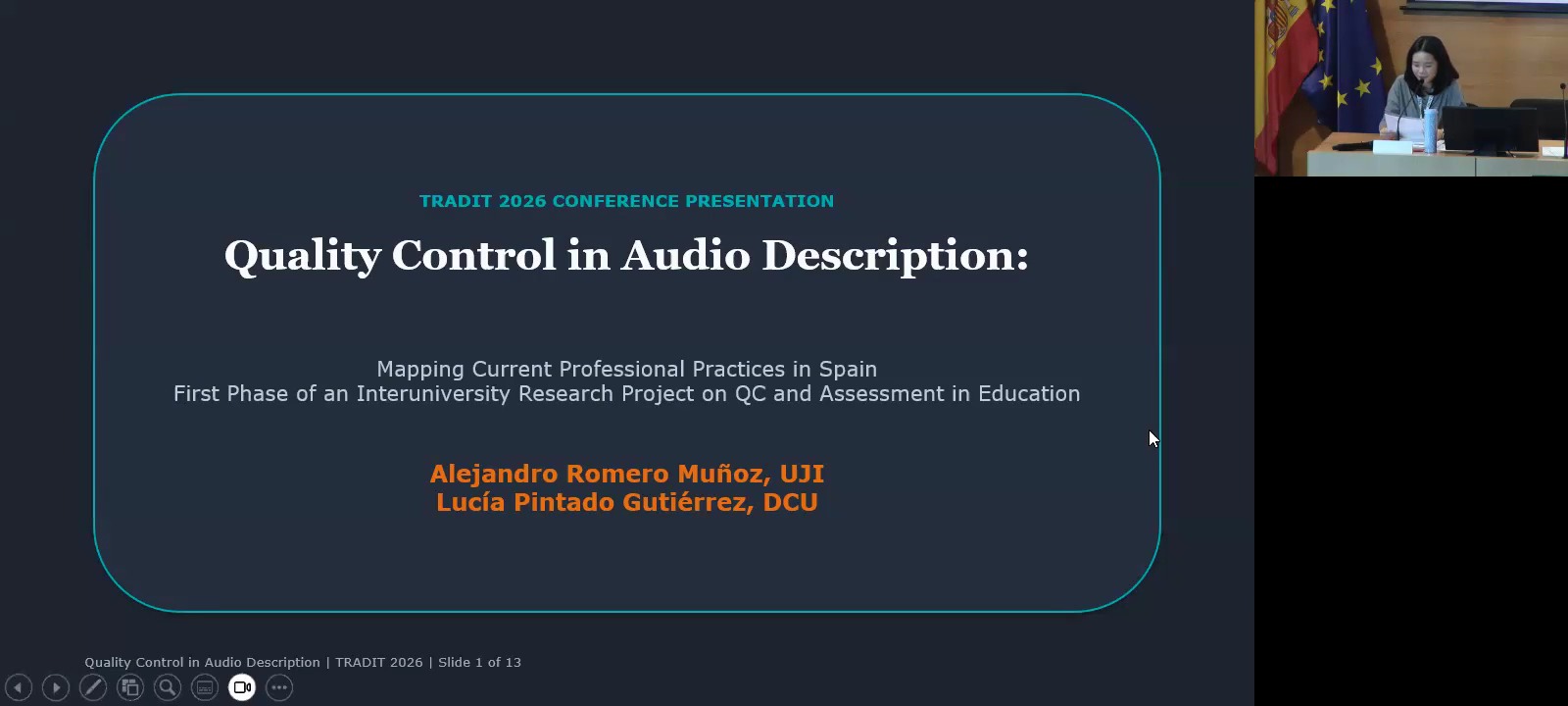 From Professional Practice to Translator Training: Quality Control in Audio Description in Spain