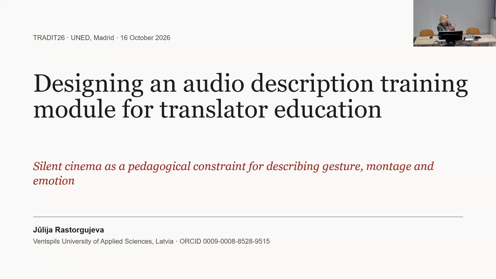 Designing an Audio Description Training Module for Translator Education