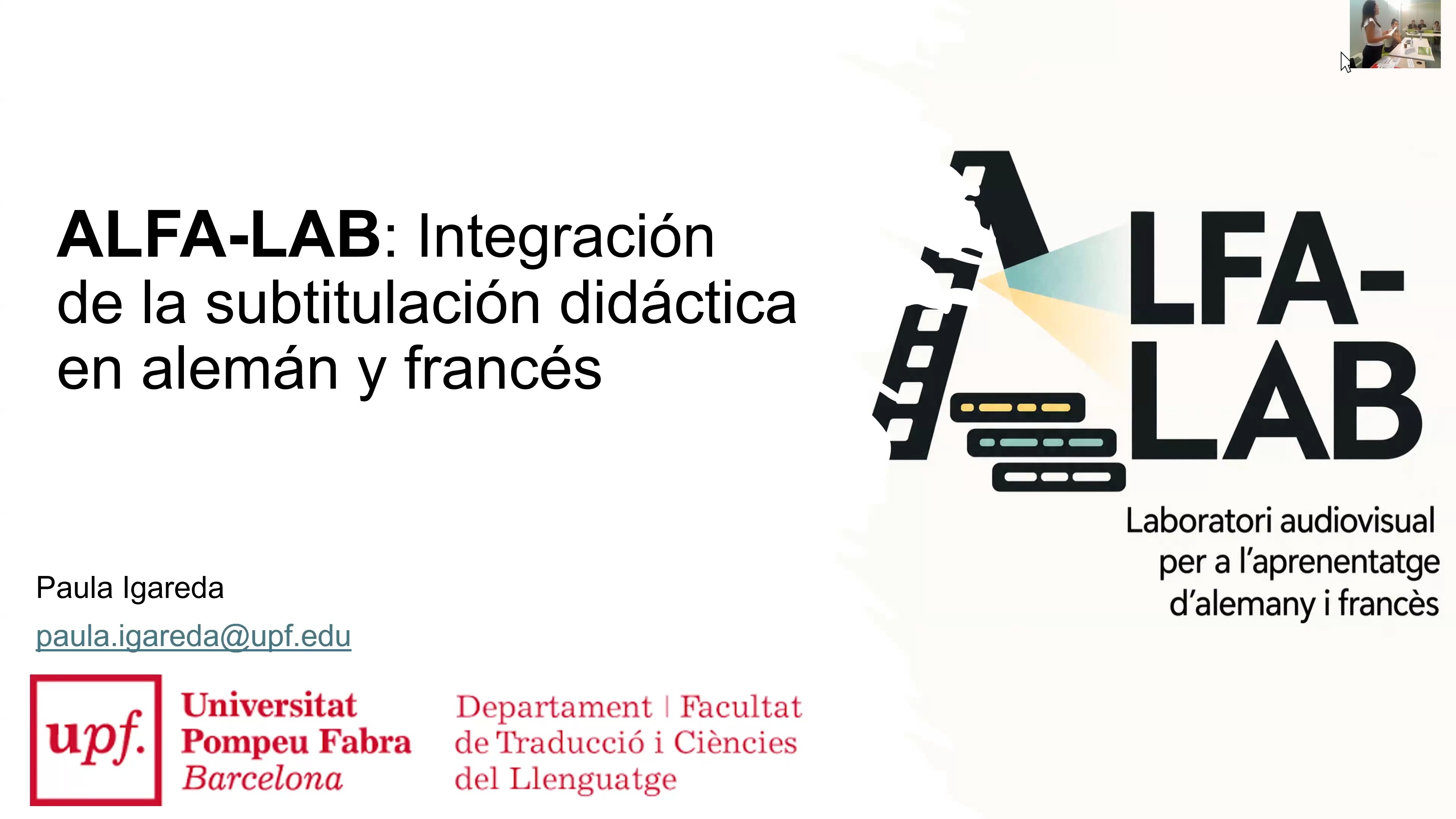 ALFA-LAB: integración de la subtitulación didáctica en alemán y francés