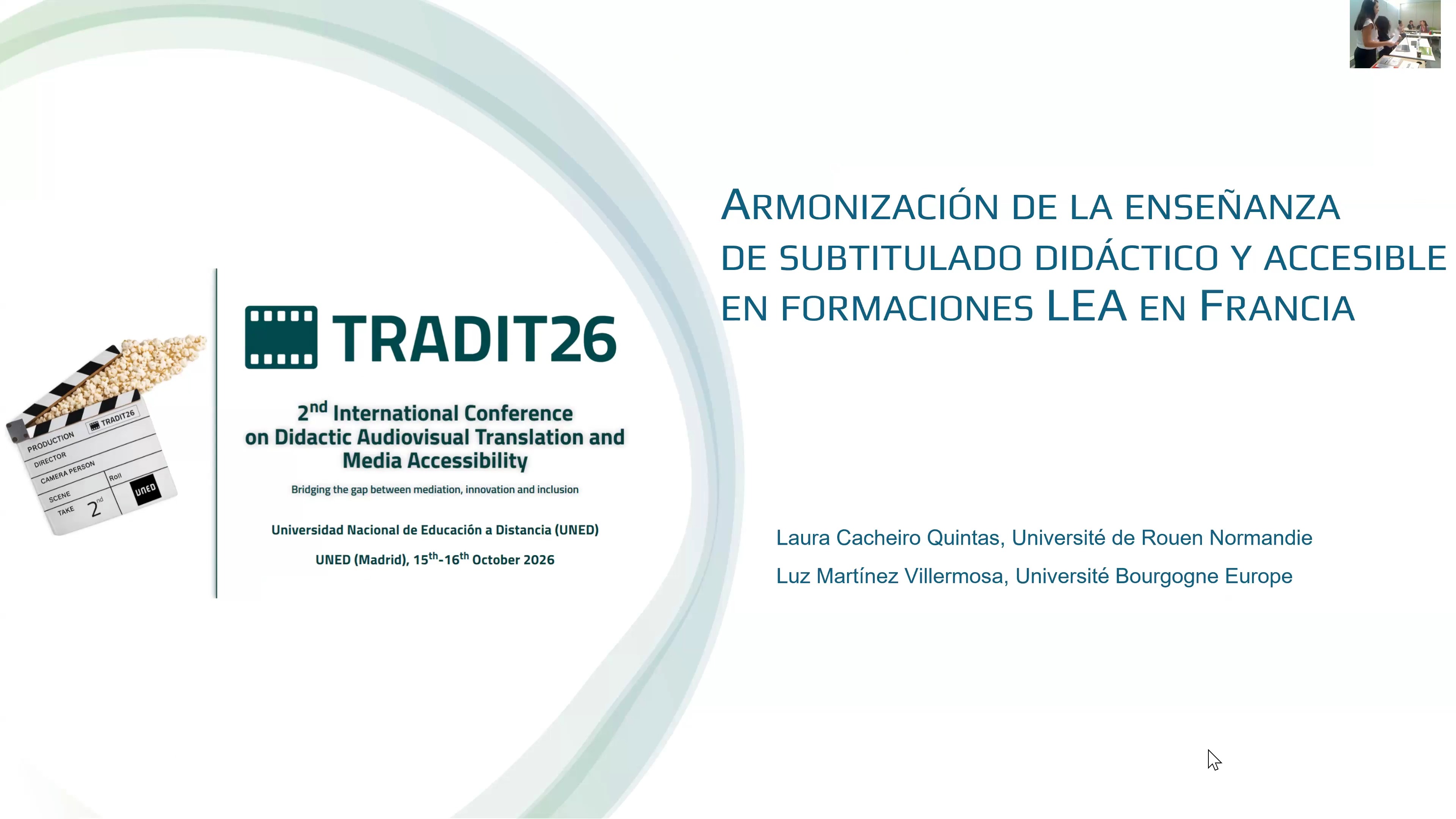 Armonización de la enseñanza del subtitulado didáctico y accesible en formaciones LEA en Francia