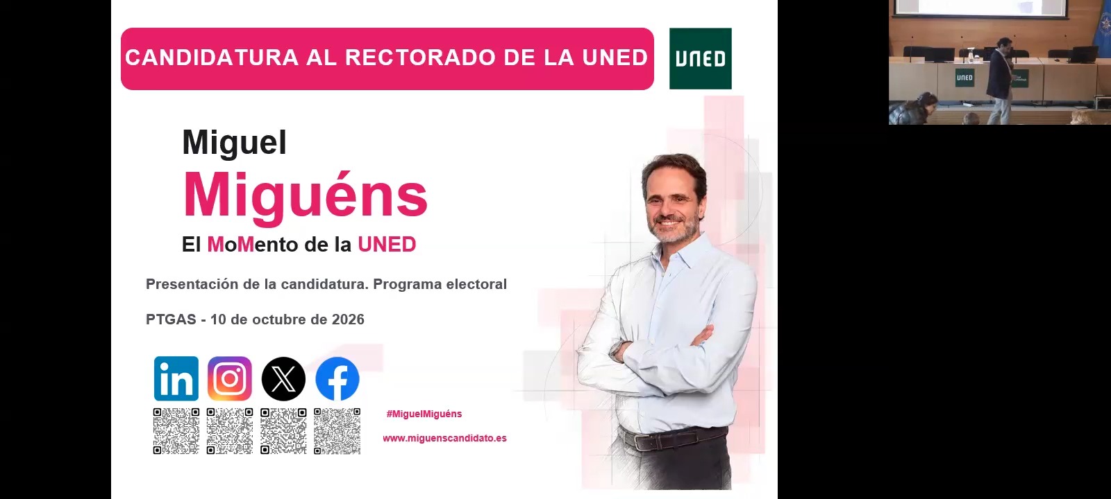 Encuentro del candidato a rector Miguel Miguens con PTGAS Campus Norte