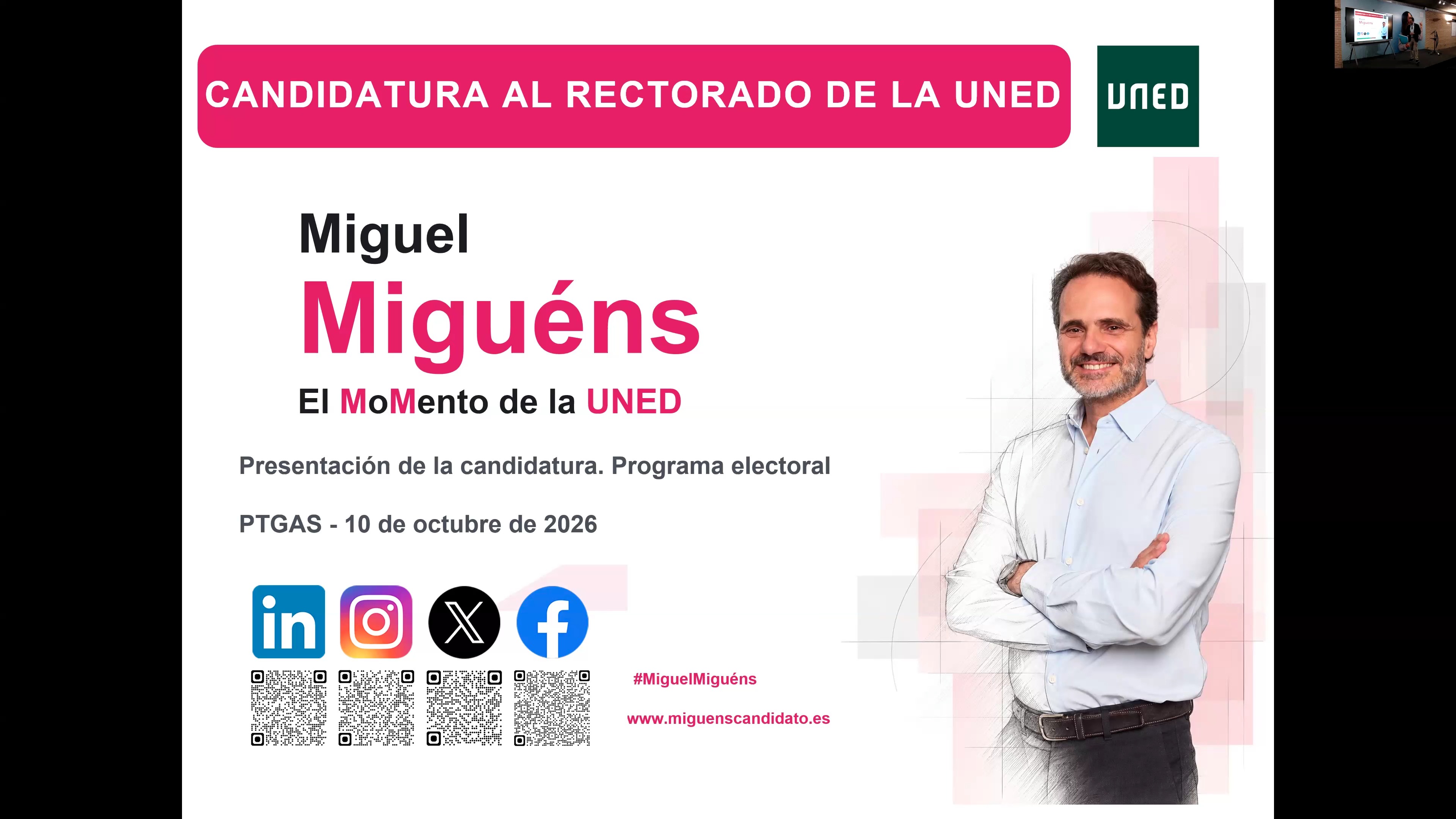 Escuelas Pías. Encuentro con el campus de Madrid con el candidato a rector Miguel Miguéns